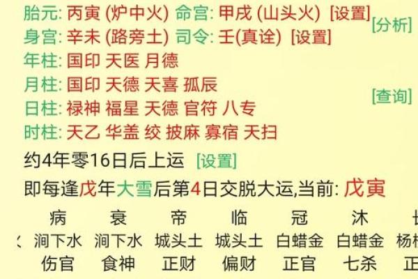 八字四柱排盘