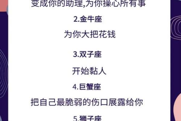 十二星座女对待男朋友的表现