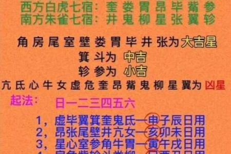 二十八宿算命法