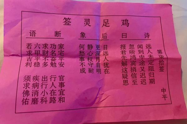 灵签第80签解签