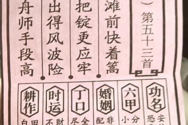 妈祖灵签第31签婚姻