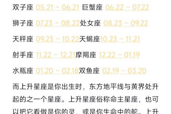 上升星座和下降星座对应吗图片