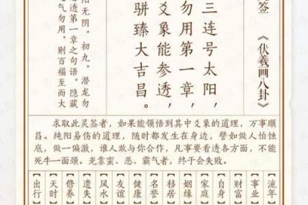 八卦灵签1一100