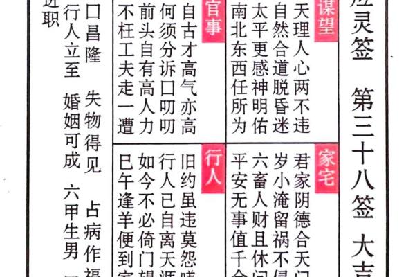 上帝灵签38号签