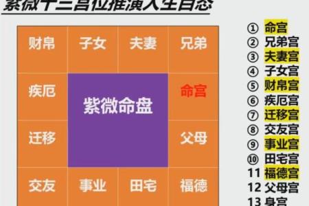 紫微斗数之十二宫分属内外