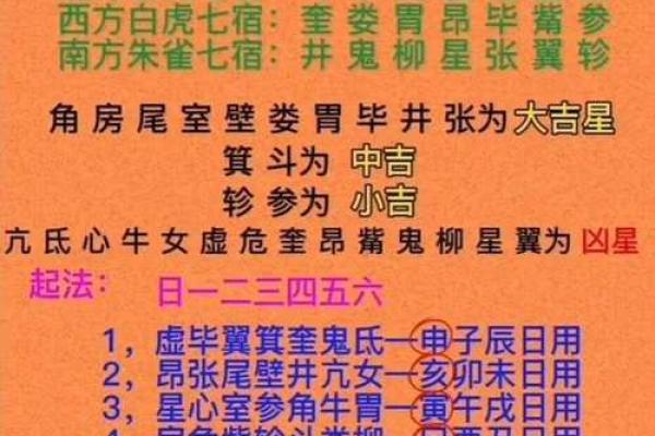 二十八宿算命法