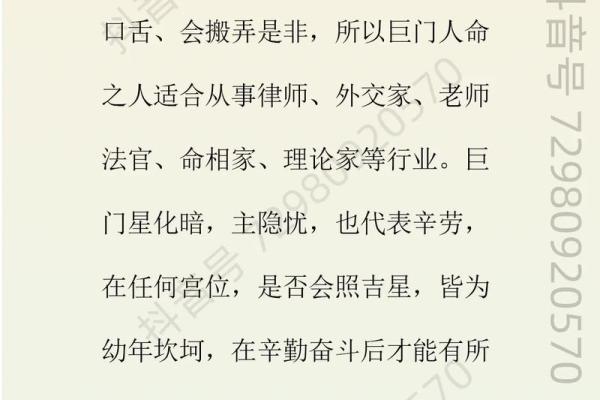 巨门在紫薇斗数中什么意思