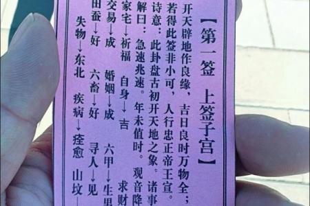 观音灵鉴8签